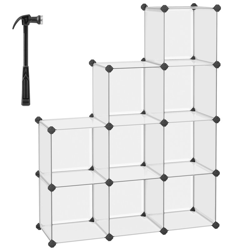 93cm W Plastic Height -Adjustable Shelving Unit