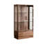 Vitrines en bois massif brun noisette