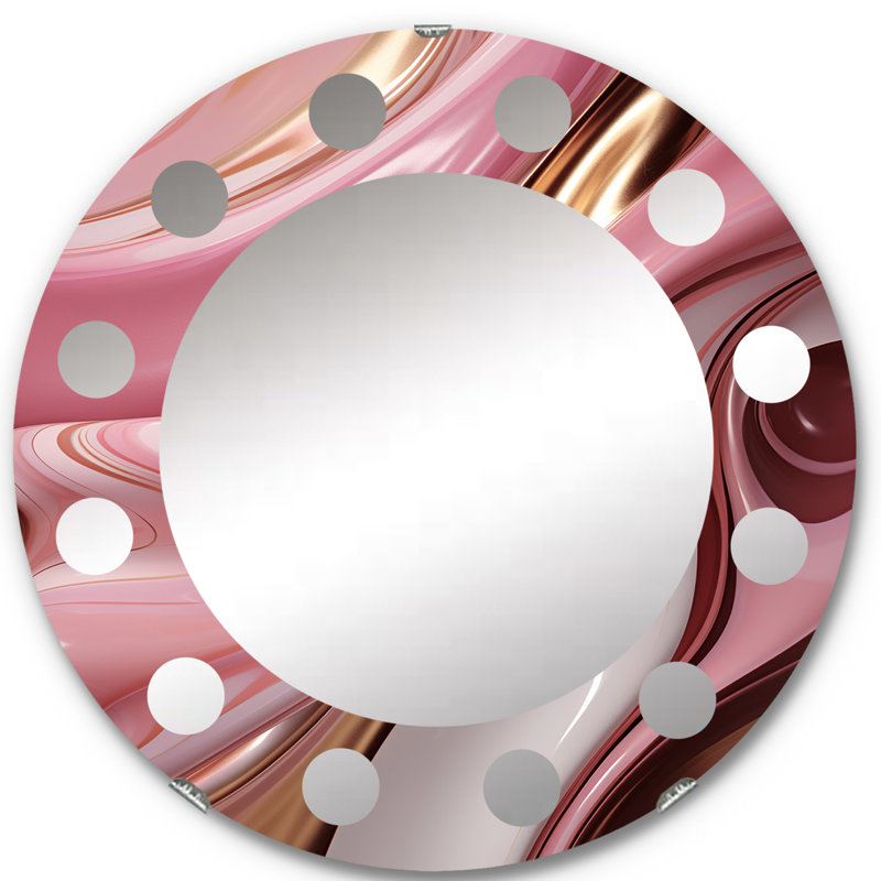 Flouve - Miroir mural moderne rond, 24 po x 24 po