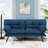 71" Futon Sofa Bed with Adjustable Armrest & Backrest , Multifunctional Love seat Convertible Sofa for Living Room, Apartment, Office-85771477-67776338