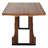63" Rectangular Dining Table Made Of Solid Wood And - Walnut Finish For A Sophisticated Look Compact Simple To Up Maintain-2038310047