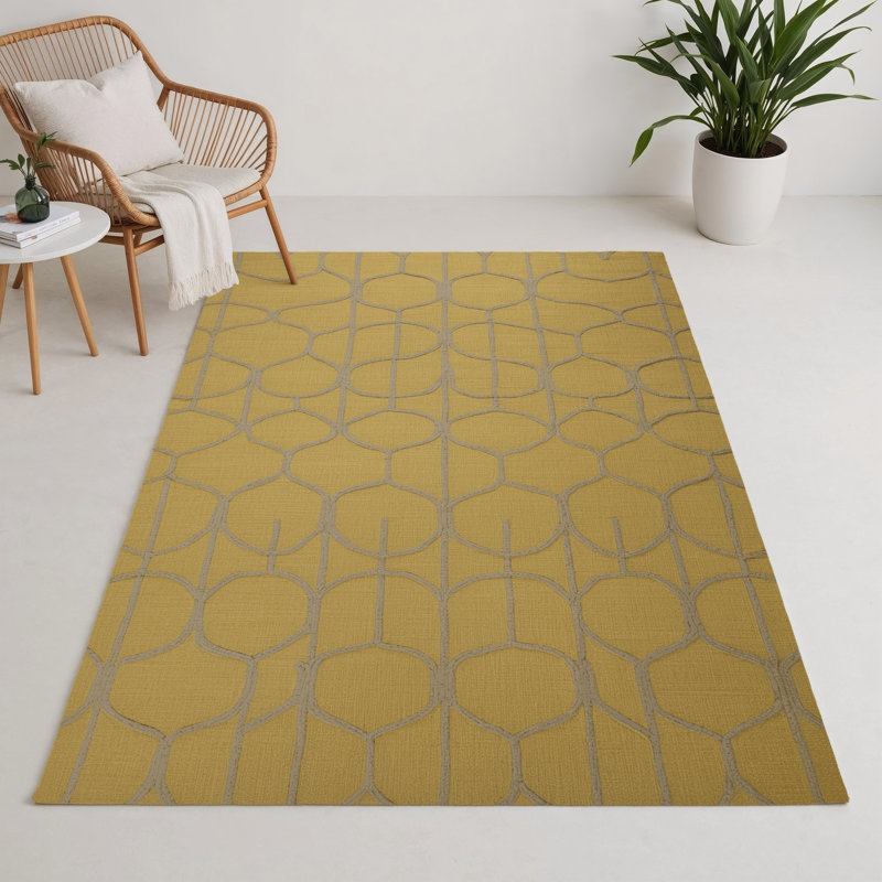 Tapis brun intérieur et extérieur Trellis, Rectangle 5 pi x 7 pi