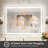 Cardier Front and Backlit Wall Mount Bathroom LED Vanity Mirror with 3-Color Adjustment, Shatterproof, Tempered Glass-957155361-974492427