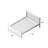 Solid Wood Platform Bed with Slat Headboard -27454348-27507296