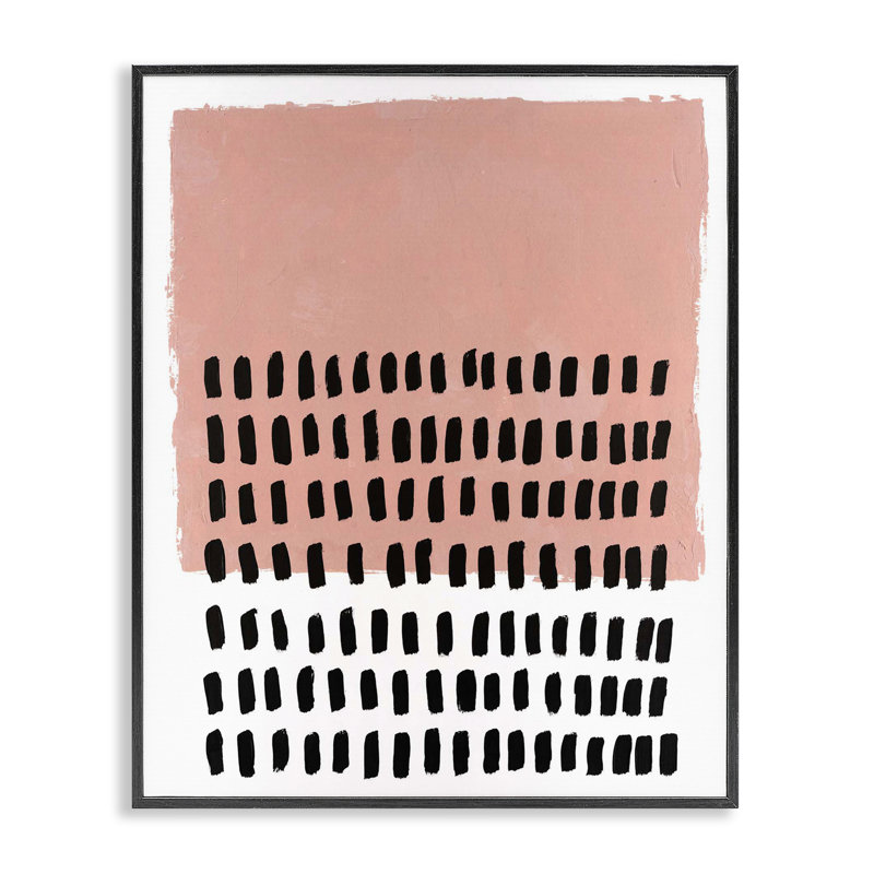  Pink Dotted Pattern Giclee Art by Michael Willett, H 30 po x l 24 po, Giclée encadrée noir minuit