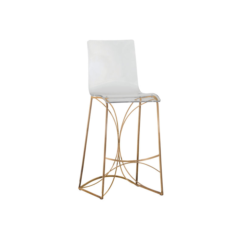 Angela 24.75″ Counter Stool, Counter Stool (24.75" Seat Height), Antique Gold