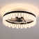 20" Dimmable Crystal Ceiling Fan With Led Light And Remote Control