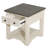 Tationna Dark Grey MDF Top and White Oak Drawer Living Room End Table