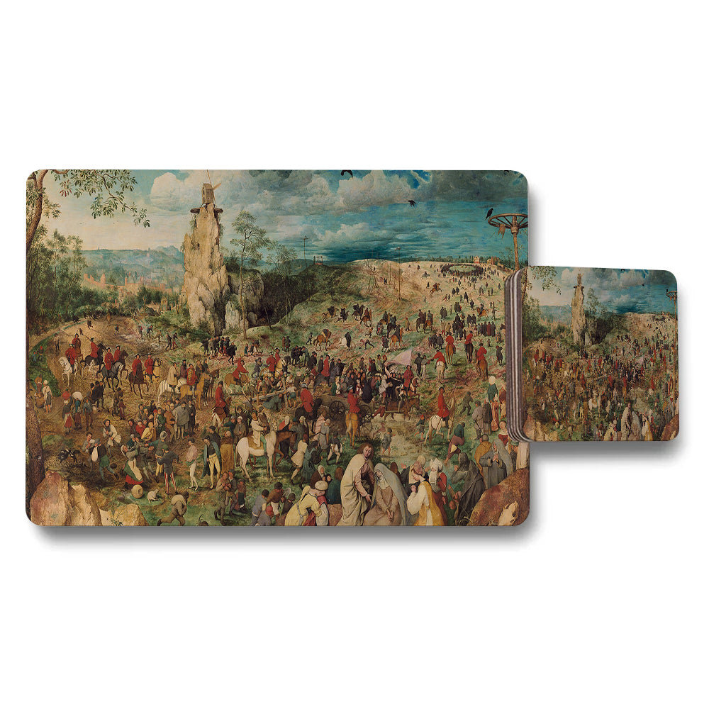 Historic Crowd Scene Placemats And Coasters Set Art Print