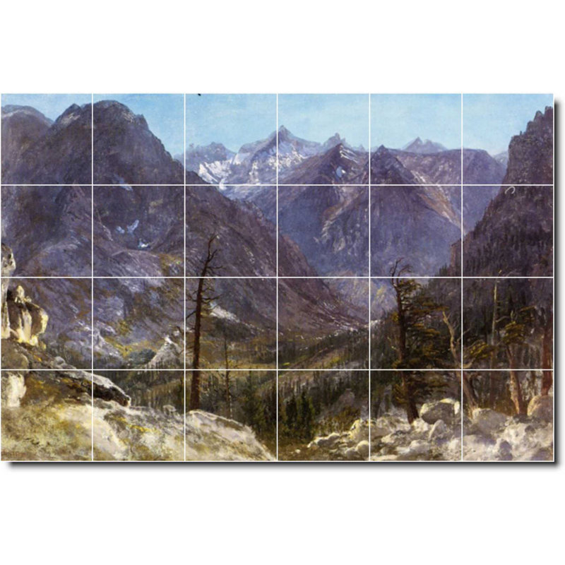 Carreau de céramique décorative 36 po x 24 po 6 po x 6 po, Paysage 407