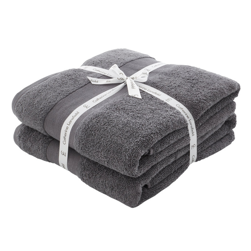 Anti-Bacterial 100% Cotton Towels, Charcoal