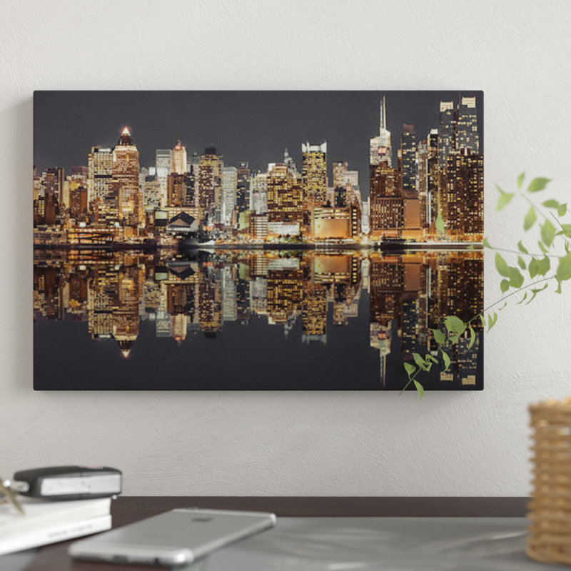 «New York V», impression sur toile, H 8 po x l 12 po x P 0,75 po, Toile tendue, Pas de tapis