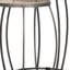 Ensemble de deux tables gigognes en bois naturel et argent Gracie Mills-129397858