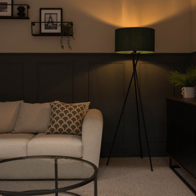 Misner 155cm Camden Tripod Floor Lamp with Large Reni Shade