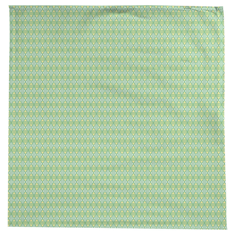 Leffel Lined Diamonds Tablecloth, Green/Yellow