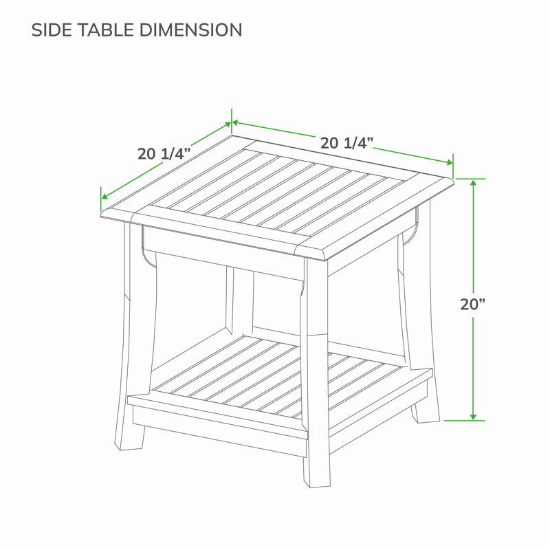 Table d'appoint en teck Leona
