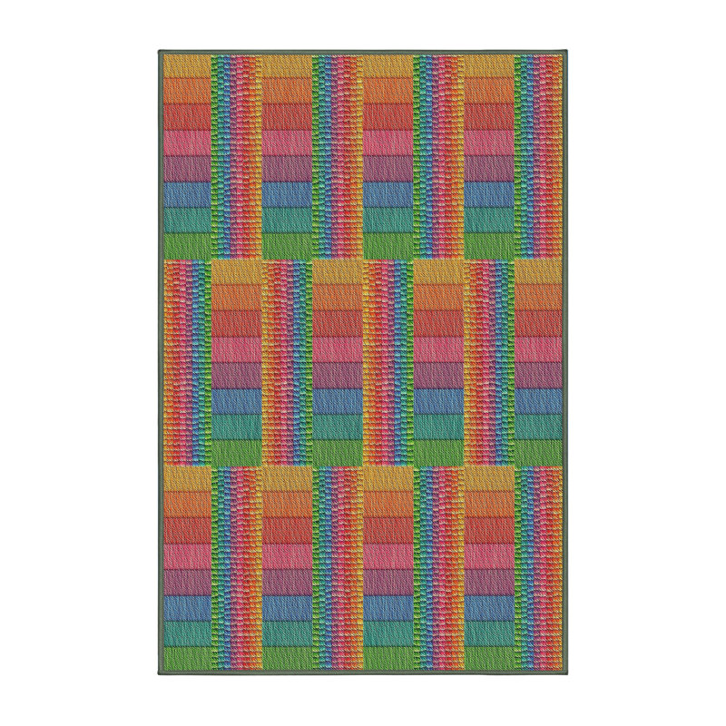 Geometric Indoor Rug, Rectangle 5' x 7'