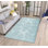 Tapis décoratif tissé bleu glacier