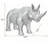 Rhinoceros Statue With Mirror Diamond Exterio