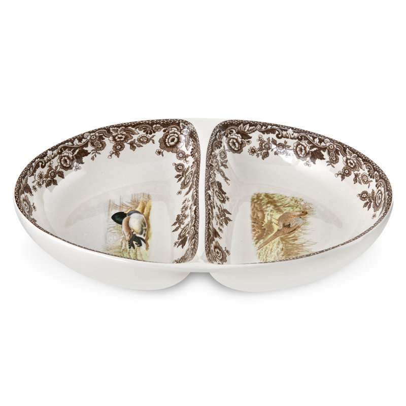 Spode Woodland Div Dish 11.5"X8.5" Phst/Malld