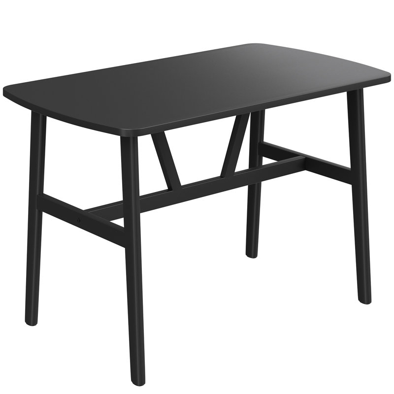 Table de salle à manger rectangulaire 47 po, Noir, Noir