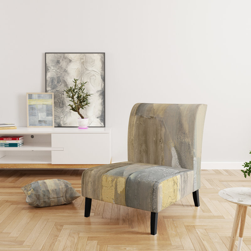 Fauteuil de chambre rembourré doré Gold Watercolor - Glam