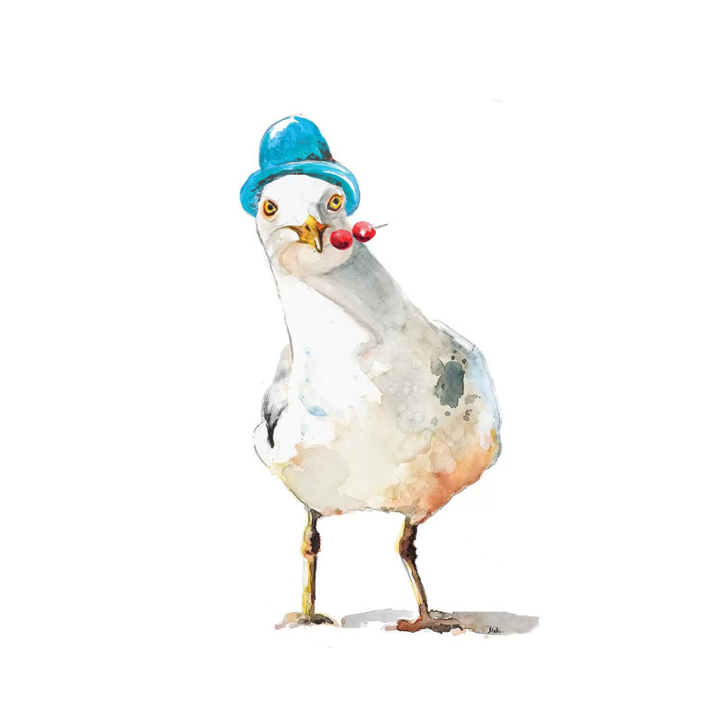 Silly Seagull by Patricia Pinto - Wrapped Canvas Gallery-Wrapped Canvas Giclée, 101.6 cm H x 66.04 cm W