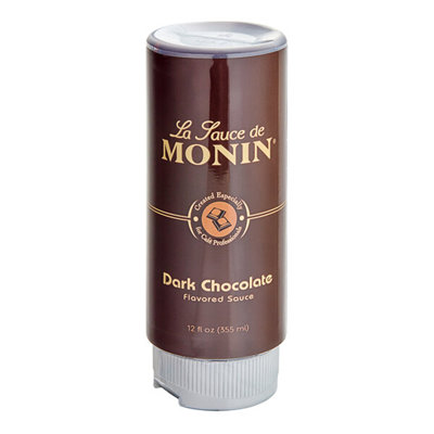 Monin 12 Fl. Oz. Sauce aromatisée au chocolat noir WS-544SAUKC062B