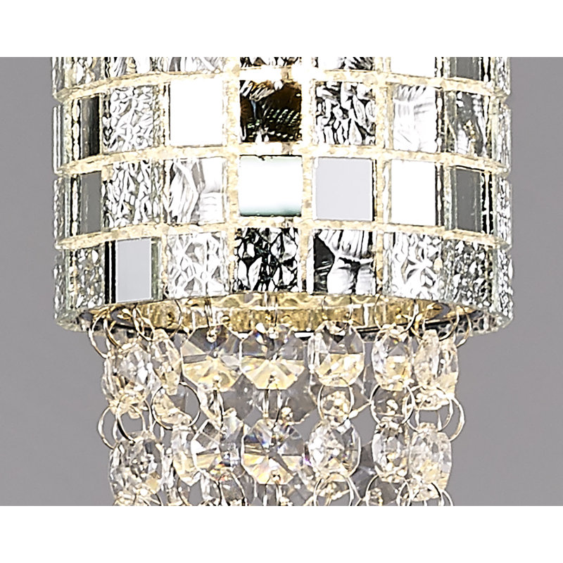1 - Light Crystal Pendant, Polished Chrome