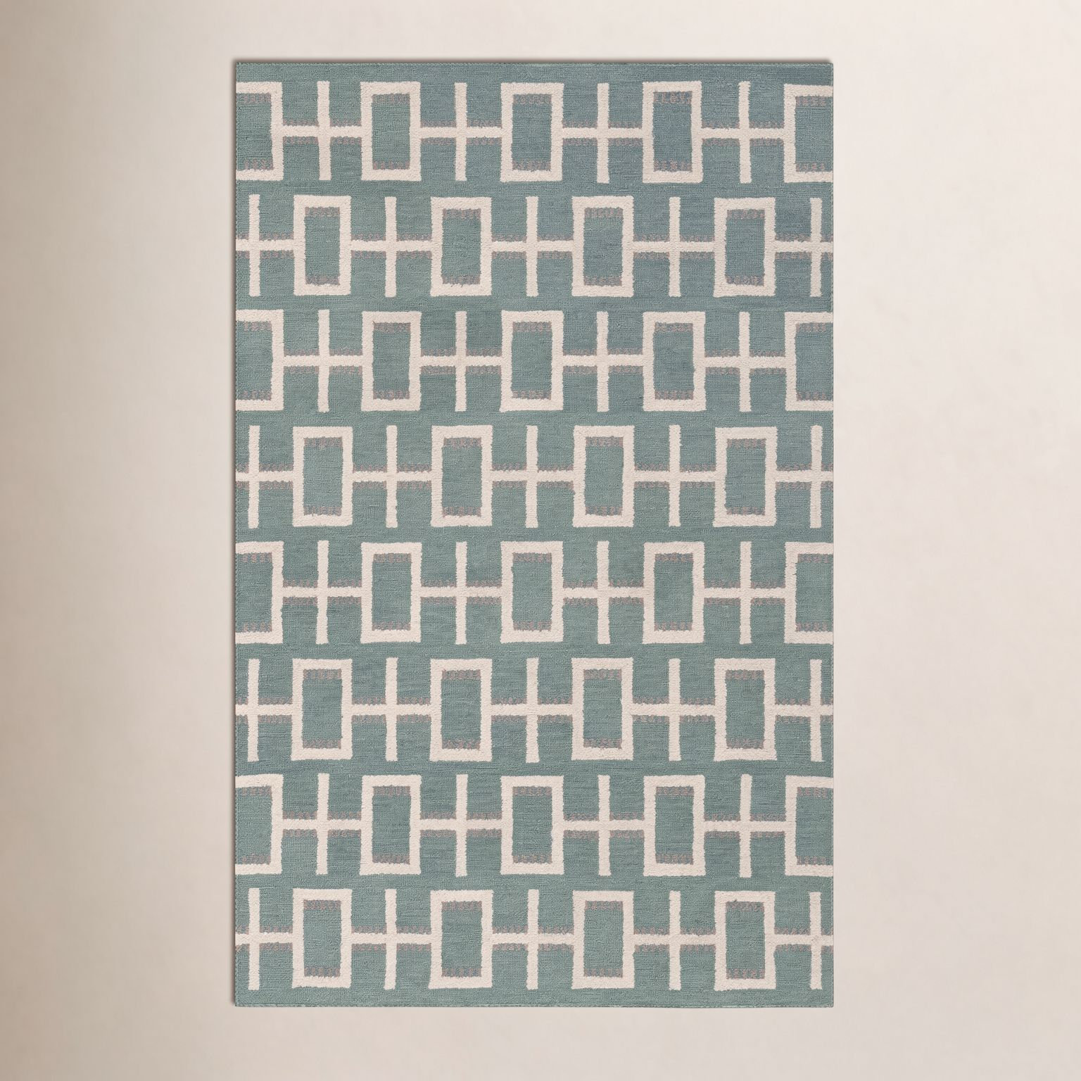 Elsey Hand-Tufted Geometric Wool Rug, Rectangle 7'9" x 9'9"