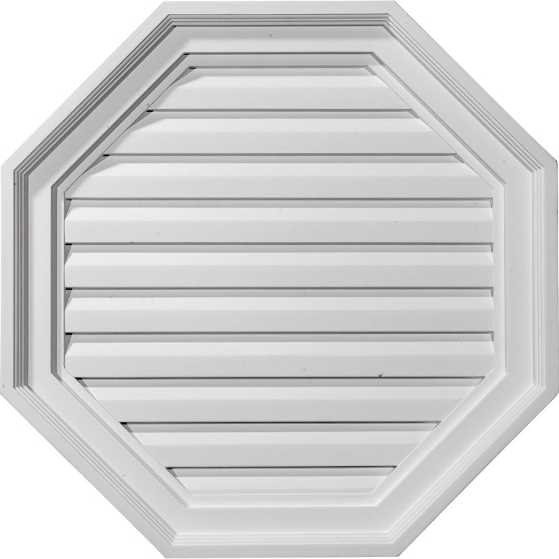 Octagon Functional Louvre 22"H x 22"W x 1 1/8"D Gable Vent