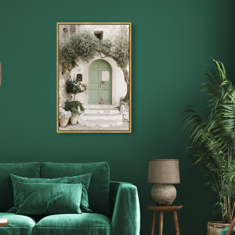 Mint Door II Canvas Architecture Print by Oliver Gal, Black Frame, 10 x 15, 10"H x 15"W, Gallery Wrapped