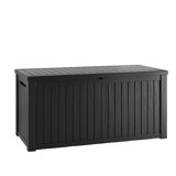 Black Lockable Resin Deck Box,outdoor & Indoor Delivery Storage Box Waterproof & Uv-resistant