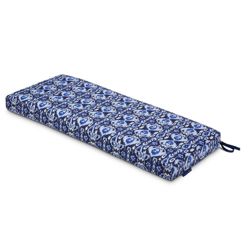 Coussin de banc d'extérieur Vera Bradley, L 54 po x P 18 po, Ikat insulaire