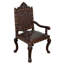 Fauteuil en cuir sculpté
