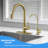 Lead-Free Stainless Steel Drinking Water Faucet With 360° Swivel High-Arc Spout-122065023