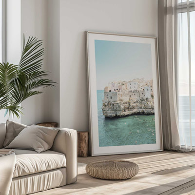 Ocean's Edge I Print, in a Raw Maple Frame