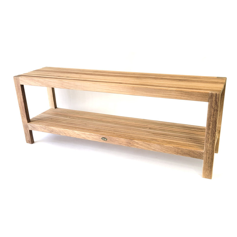 Fiji Shower Bench 36" (90 Cm) With Shelf, 17.75" H x 47.25" W x 12.25" D