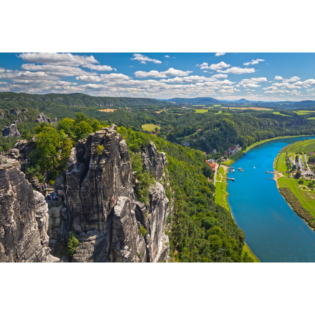 Sommerliche Aussicht auf den Fluss von Ewg3D - Drucken