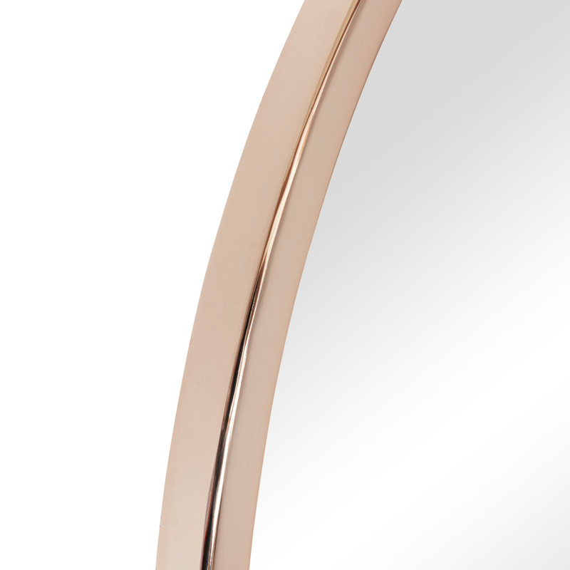 Elegant Gold Stopwatch 43'' Round Metal Wall Mirror