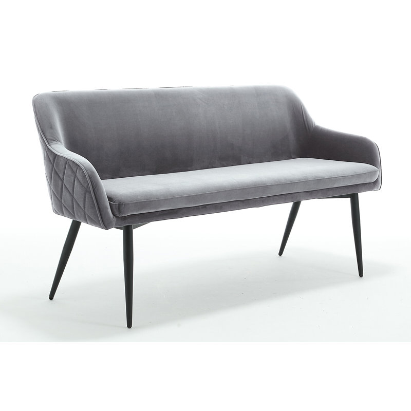 Bahtiyar Upholstered Bench, Grey