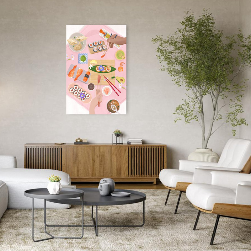Affiche murale contemporaine « Brunch Sushi », H 48 po x l 32 po