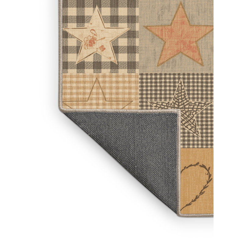 Tapis moelleux doux et moelleux en patchwork de style chalet américain, 8 x 12