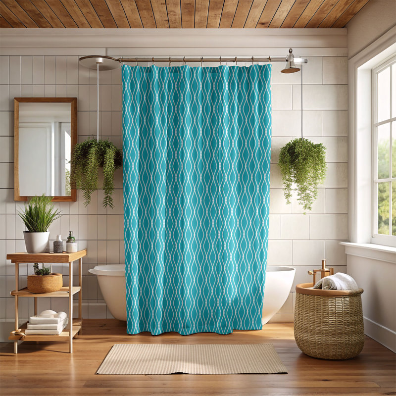Rideau de douche Sky Geo - Premium, H 74 po x l 71 po