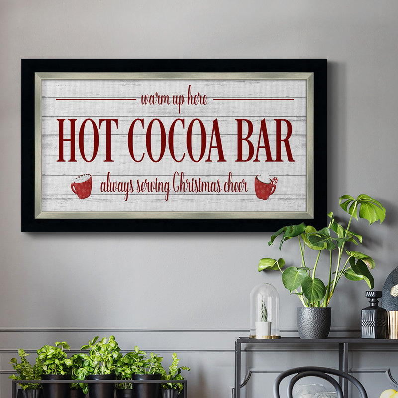 «Hot Cocoa Bar», reproduction d'un seul cadre photo sur toile, H 25 po x l 45 po x P 1 po