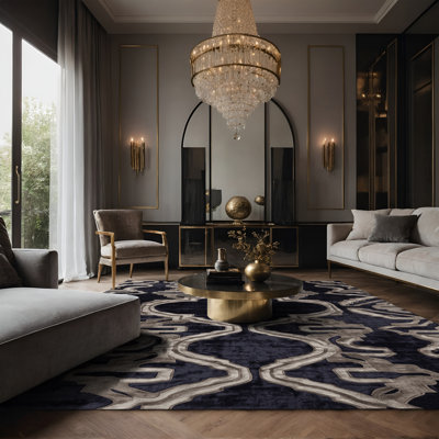 Tapis mauve soyeux et moelleux