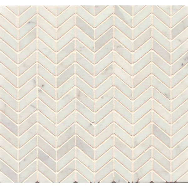 1" x 1" Marble Chevron Mosaic Wall & Floor Tile