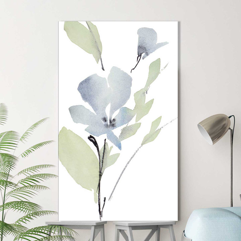 «Glowing Blooms I», reproduction de peinture à l'aquarelle, H 30 po x l 18 po x P 1 po, Toile tendue