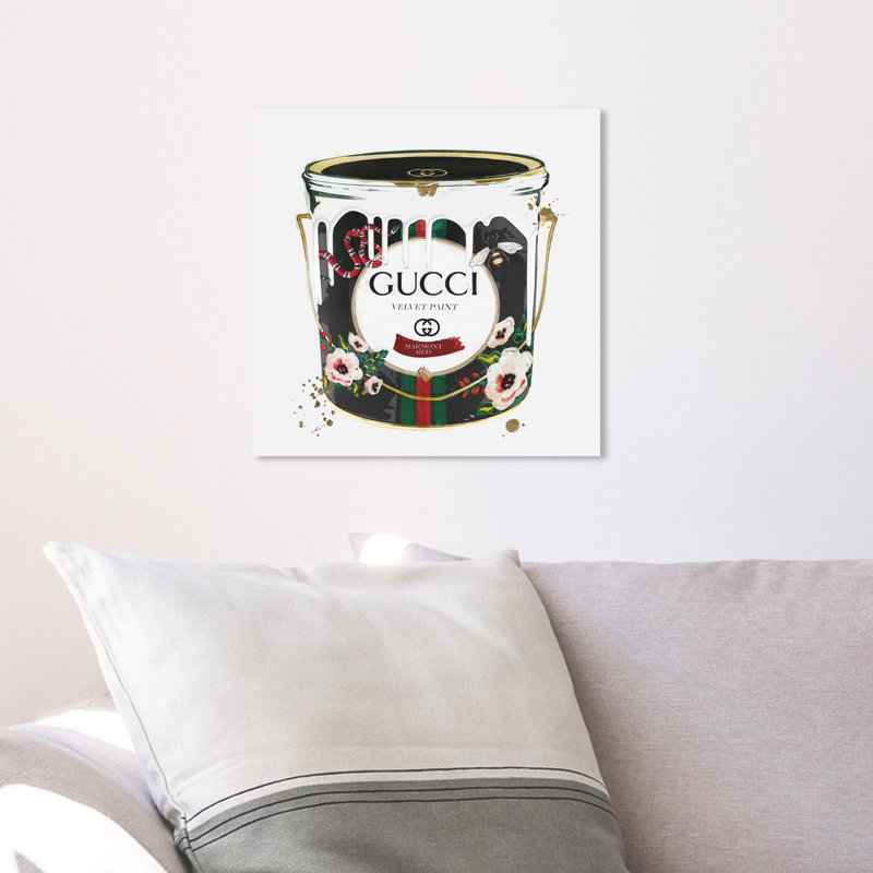 12" Gold Framed Black and White Canvas Print