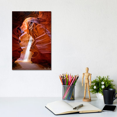 Sun Shining Through Canyon III - Wrapped Canvas Print